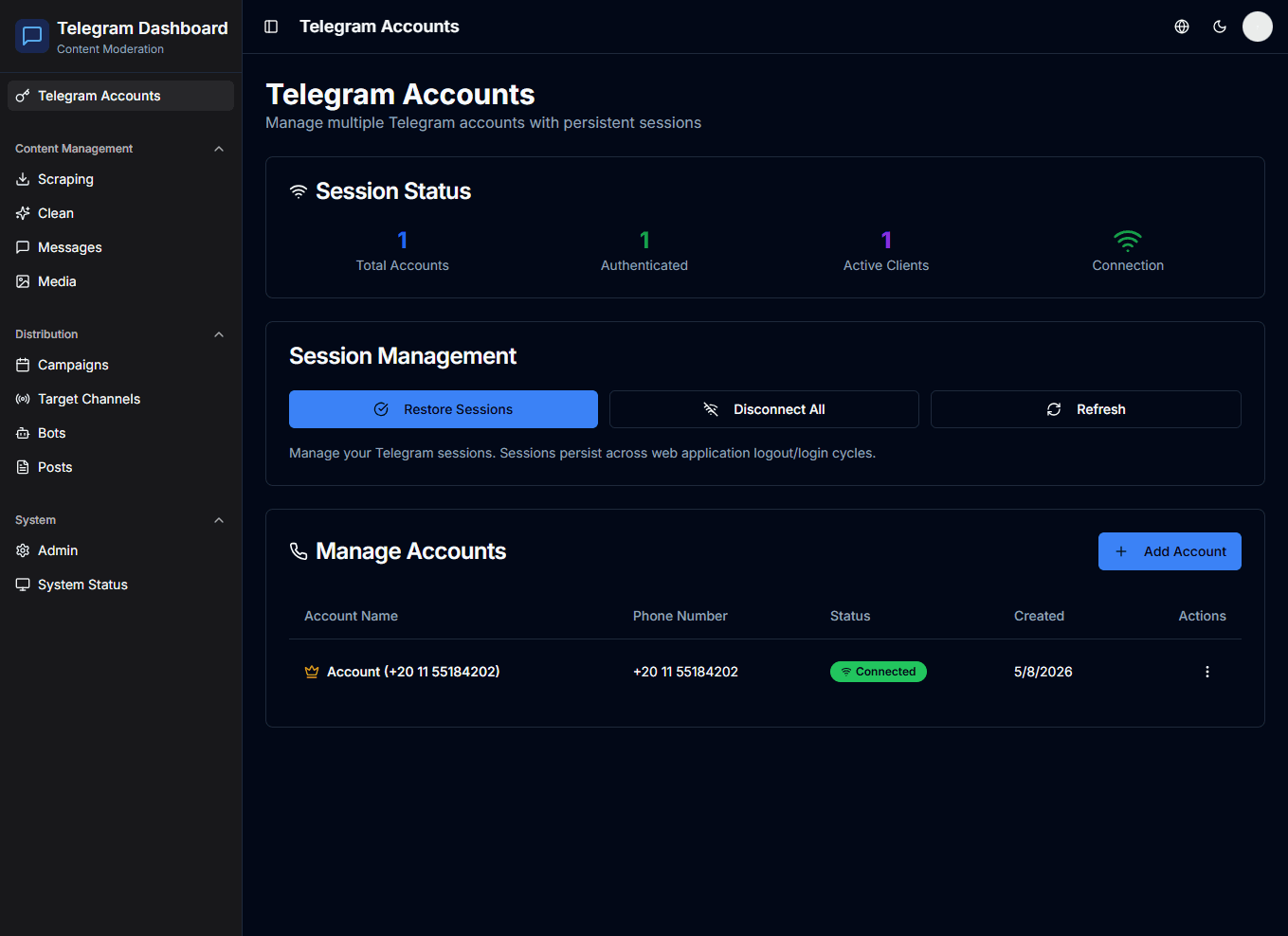 Telegram Content Management System - Image 2