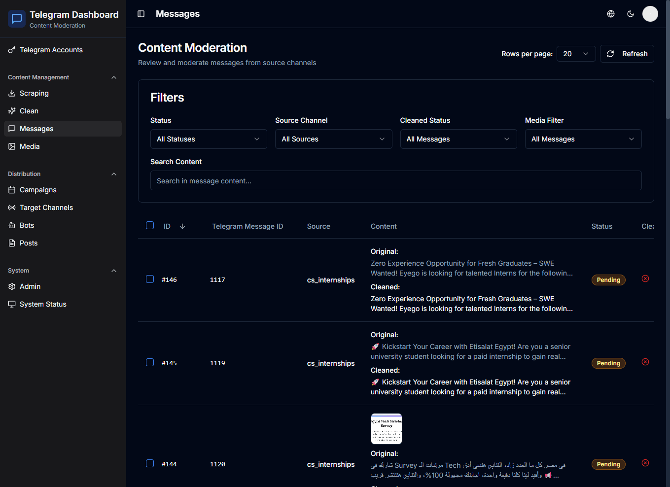 Telegram Content Management System - Image 5