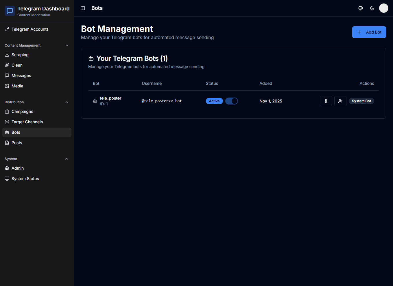Telegram Content Management System - Image 7
