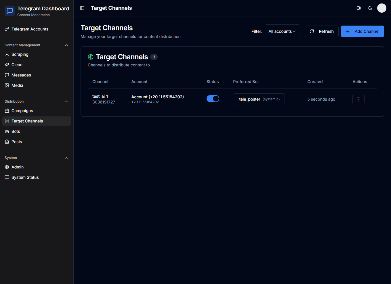 Telegram Content Management System - Image 6