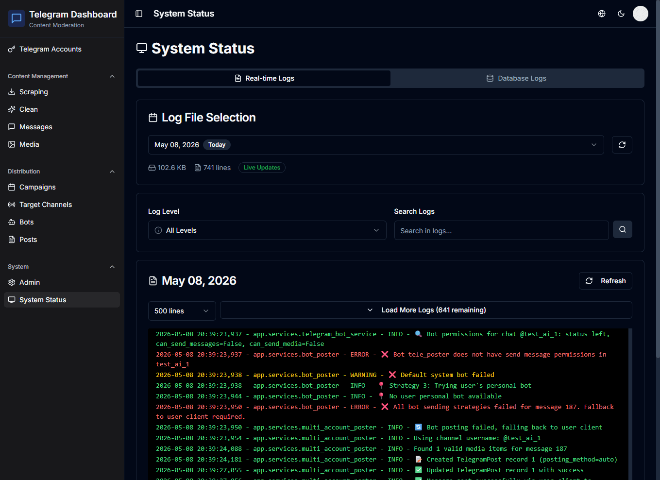 Telegram Content Management System - Image 12